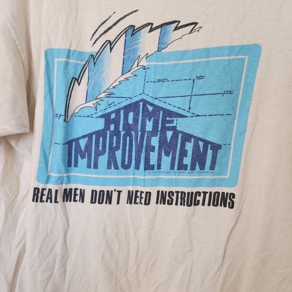 szL Vintage Home Improvement Real Men Dont Need Instructions TV Show T Shirt 90s - Picture 3 of 5